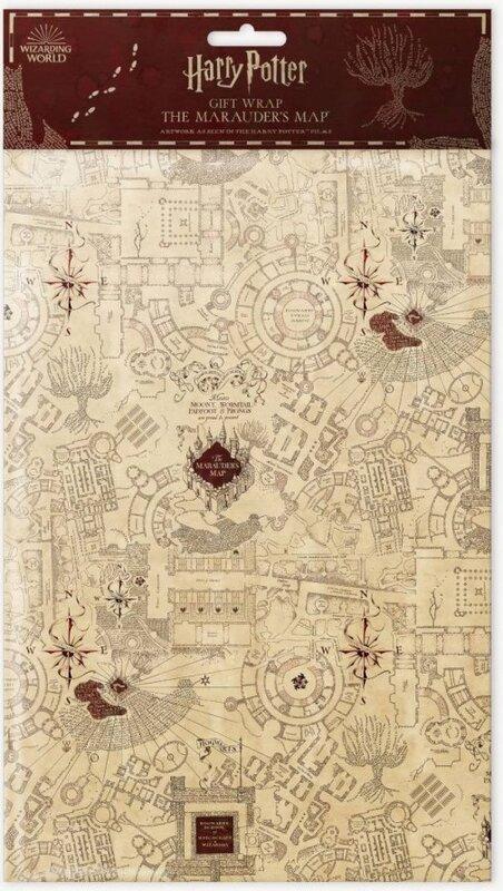 Harry Potter Gift Wrap: The Marauder's Map (папір для...