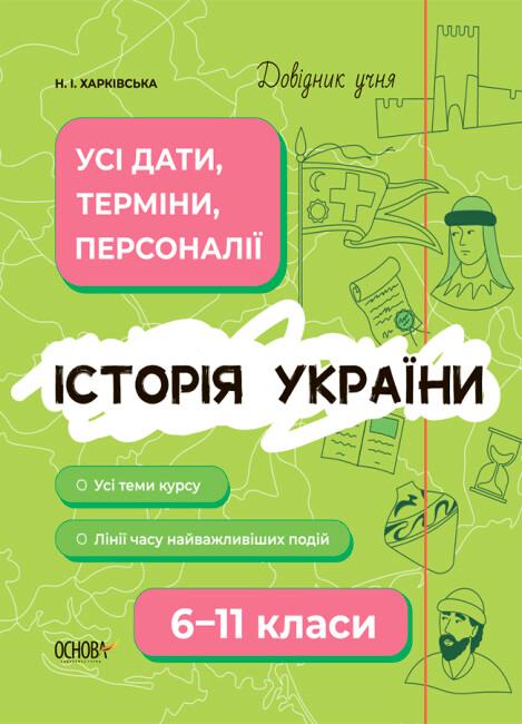 Історія України. Усі дати, терміни, персоналії. 6-11...