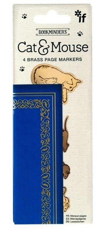 Закладка «Bookminders Brass Page Markers: Cat and Mouse