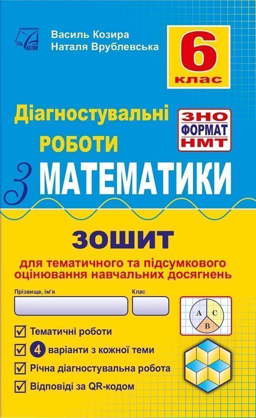 Діагностувальні роботи з математики у форматі ЗНО....