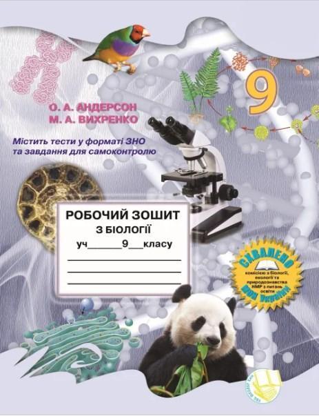 Робочий зошит з біології. 9 клас