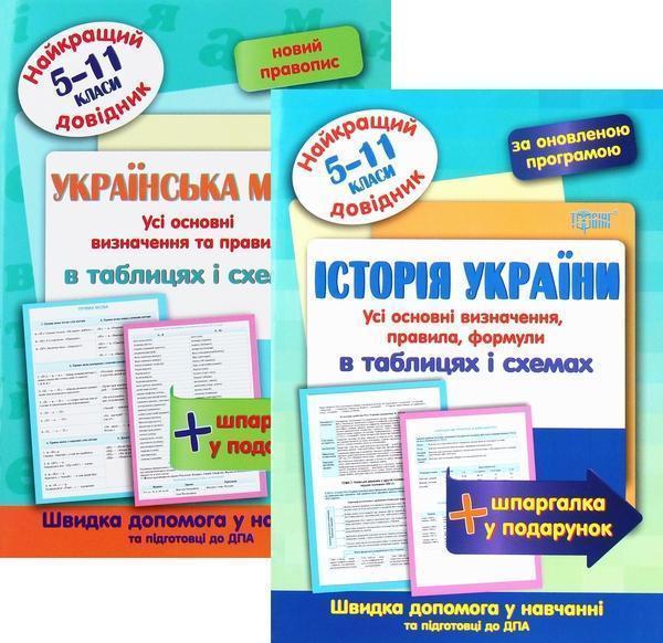 Комплект Найкращий довідник в таблицях і схемах