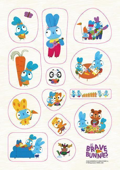 Хоробрі Зайці. Набір наліпок. Невгамовні займалята