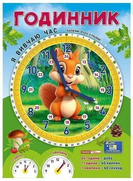Я вивчаю час. Білочка. Демонстраційний матеріал