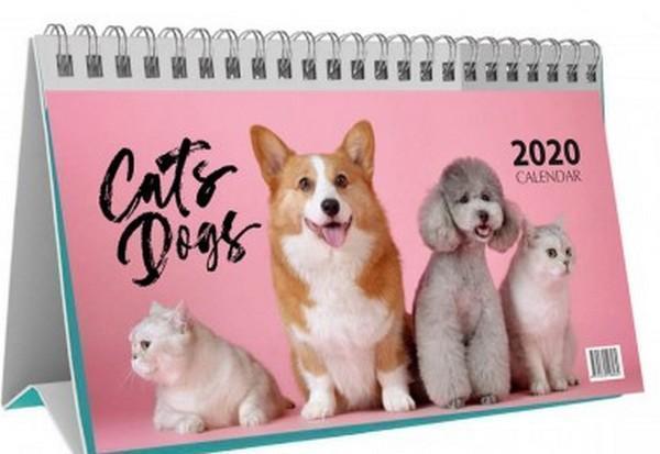 Календар настільний перекидний на 2020. Cats & Dogs