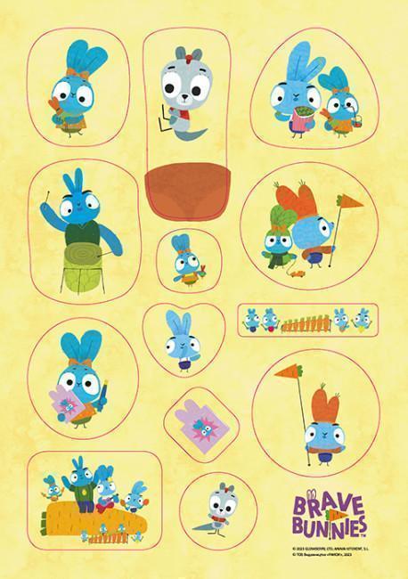 Книга Хоробрі Зайці. Набір наліпок. Веселі займалята