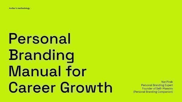 Personal Branding Manual for Founders