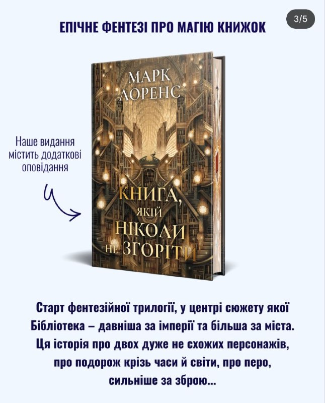 Видавництво «РМ» відкрило передзамовлення на фентезі Марка Лоренса «Книга, якій ніколи не згоріти»